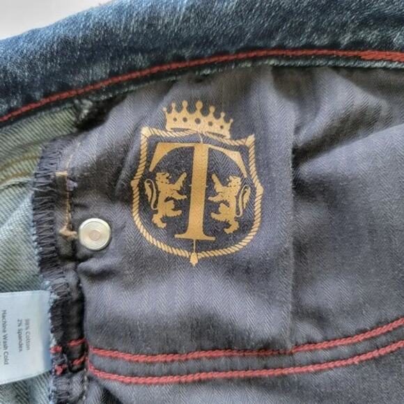 Vintage Signature Straight Leg Jeans Dark Wash Blue Women Sz 14 Stretch Classic - Picture 2 of 11